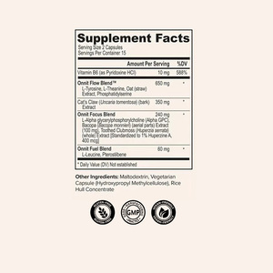 Capsules de cerveau de phosphatidylsérine végétaliennes de marque privée suppléments avec vitamines et minéraux Nootropic Alpha GPC - Product Image 3