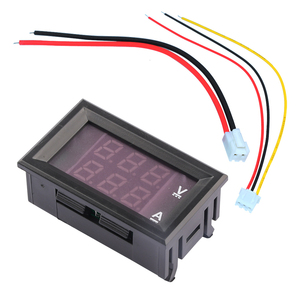 Mini voltímetro Digital con pantalla LED de 0,28 ", azul y rojo, amperímetro DC 100V 50A, Panel Amp, medidor de corriente de voltios, estuche negro - Product Image 2