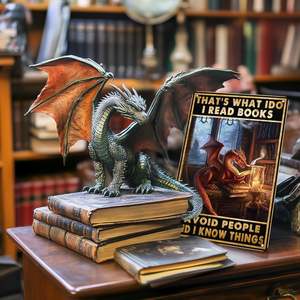 Arte de pared de metal retro con forma de dragón, placa de aluminio para decoración de pared de dragón, adecuada para bibliotecas, oficinas, bares - Product Image 6