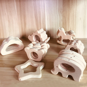 Massaggiagengive Naturale a Forma di Animale Carino in Legno Massello Puro per Sollievo Dolori Gengivali e Cura Orale del Neonato - Product Image 1