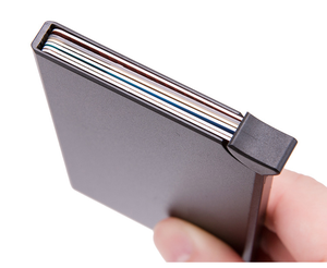 Portefeuille de <span class=keywords><strong>carte</strong></span> de crédit à levier de blocage RFID en alliage d'aluminium cadeau de qualité supérieure - Product Image 3