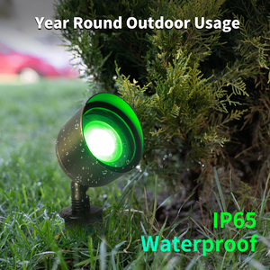 RGBW ландшафтное освещение для сада, уличные светильники 15 Вт 24 В, латунный COB RGBW <span class=keywords><strong>LED</strong></span> прожектор, уличный, с управлением через приложение, адресуемый, UCS2904 - Product Image 4