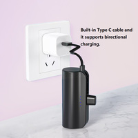 Batería Ligera de Polímero de Litio con Conector de Carga Integrado, Cable USB de Carga Rápida, Banco de Energía Portátil de 4500mAh, Soporte Móvil, Fuente de Alimentación