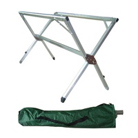 Table de camping pliante en aluminium de luxe réglable et enroulable, pieds en métal, table de pique-nique d'extérieur
