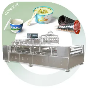 Jelly Mini Sealer Rotary Semi Automatic Equipment Yoghurt Pudding 4 Cup Fill and Seal Machine for Cup