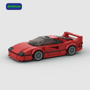 Bloques de Construcción de Superauto Rojo, Juguete de Bloques de Construcción para Niñas, Regalo, Juego de Bloques de Construcción de Auto - Product Image 1