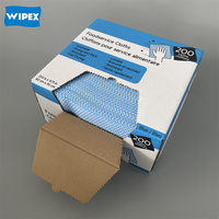 WIPEX Lingettes de service alimentaire 200 pièces, chiffons de nettoyage réutilisables, essuie-tout en papier spunlace, sans peluches, jetables, pour la cuisine et la vaisselle
