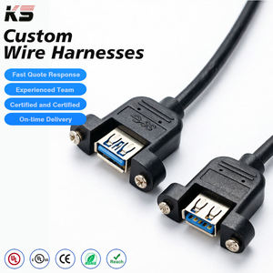 สายต่อพ่วงแบบติดตั้งบนแผง USB แบบกำหนดเอง ตัวเชื่อมต่อทองแดงชุบดีบุก ฉนวนพีวีซี ความยาว 1 เมตร รองรับแรงดันไฟฟ้า 220V มาตรฐาน IP66 - Product Image 1