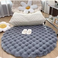 Tapis de sol en fausse fourrure de lapin tissée unie pour salon, chambre, chevet, baie vitrée, couverture de canapé