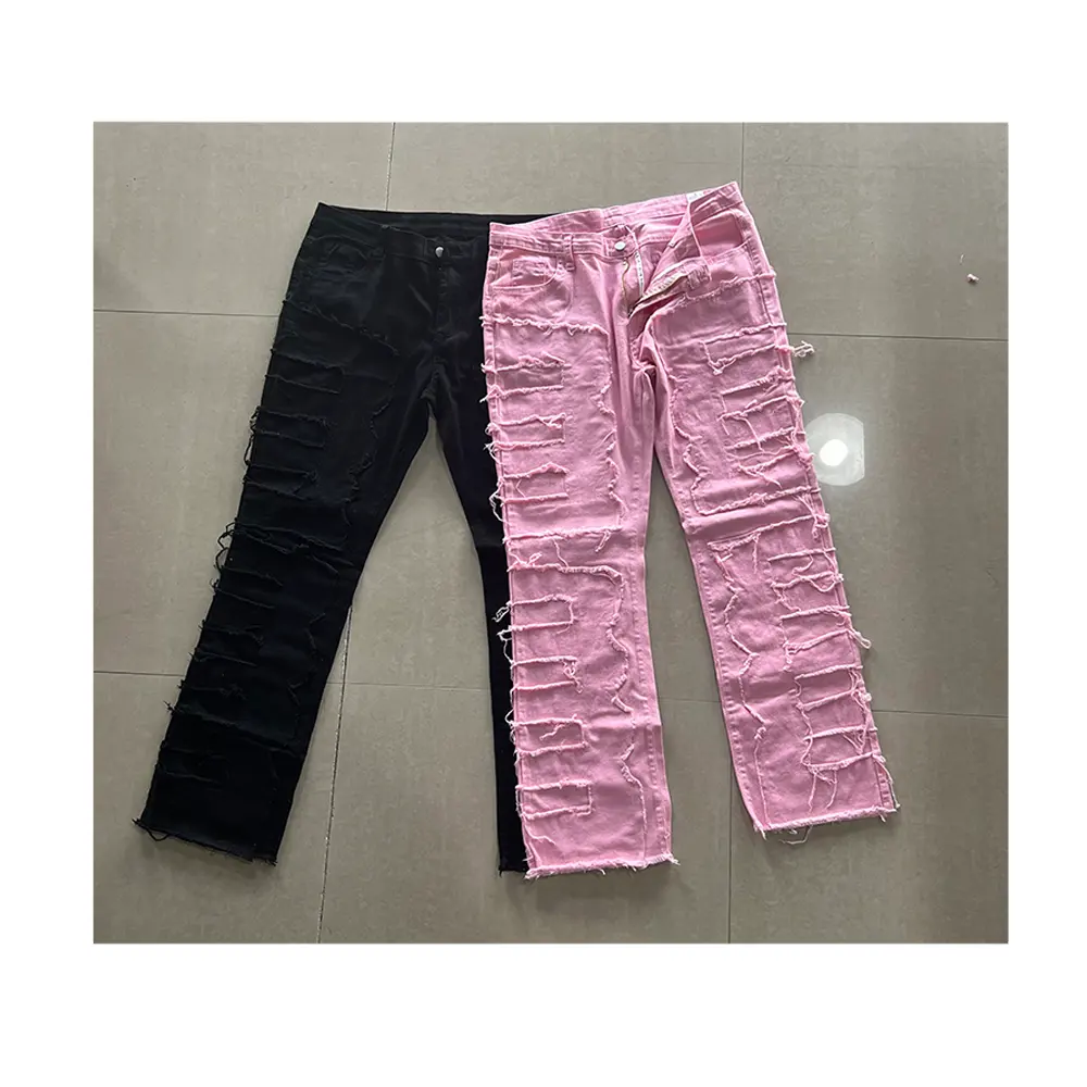 2023 Fashion Streetwear vernice stampata Jeans viola uomo abbigliamento firmato pantaloni Hip Hop vestiti Jeans da uomo stile Punk