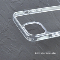 Vente en gros pour iPhone 15 & 16 Pro Coque rigide transparente en TPU souple antichoc pour téléphone portable