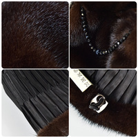Chapeaux d'hiver en fourrure de vison véritable pour femmes Mesdames Fold Design Fur Beanie Warm Snow Outdoor Caps
