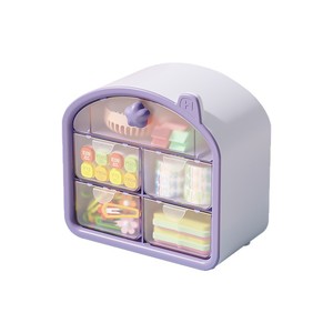 Desktop Multifunctional Drawer <b>Storage</b> <b>Box</b> Large Capacity Organizer For Cosmetics And Stationery Dustproof Design - Product Image 5