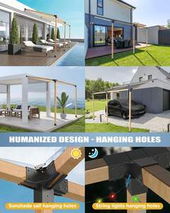 Kit <span class=keywords><strong>de</strong></span> 15 supports <span class=keywords><strong>de</strong></span> pergola à toit incliné, kit <span class=keywords><strong>de</strong></span> supports d'extension muraux <span class=keywords><strong>de</strong></span> toit Supports à 3 voies pour <span class=keywords><strong>pergolas</strong></span> - Product Image 5