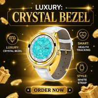 Montre connectée Qiutai Pure Gold AMOLED 466x466, étanche 50m - Moniteur de fréquence cardiaque, SpO2, suivi du sommeil, appels sans fil, OEM