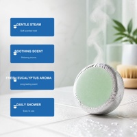 Tablette de douche artisanale à l'eucalyptus, apaisante et relaxante, coffret cadeau spa pour la douche, OEM ODM 30g