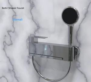 Momali UE Modern Designer Espanhol Banheiro Brass Chrome Bath & Shower Faucet Conjunto Com Pull Push Bico Diverter