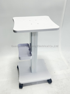 Chariot de salon de beauté moderne en bois et en fer, chariot mobile à roulettes pour la maison, le bureau, le spa, l'esthéticienne, l'utilisation en spa de beauté, chariot de salon - Product Image 2
