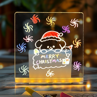 Tableau de Dessin LED Rechargeable Lumineux en Acrylique Effaçable et Coloré avec Support et Stylo, Cadeau Idéal pour Enfants