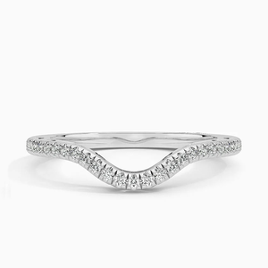 Bague Chic Courbe en Moissanite Plaqué Argent – Bijou Élégant pour Promesse, Fiançailles, Anniversaire – Idéal pour le Quotidien - Product Image 1