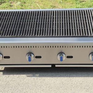 Gril à gaz professionnel de comptoir, style américain, barbecue, équipement de cuisson commercial multifonctionnel - Product Image 4