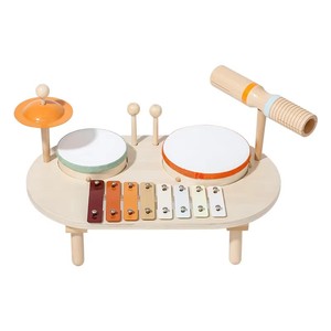 Giocattolo Multifunzionale per Bambini per Suonare Citera e Tamburi, <span class=keywords><strong>Tavolo</strong></span> <span class=keywords><strong>da</strong></span> Gioco in Legno e Giocattolo Musicale - Product Image 4