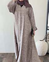 Robe longue kimono ouverte en polyester pour femme musulmane, style abaya, boutonnée, taille personnalisée, idéale pour l'Aïd, vente en gros