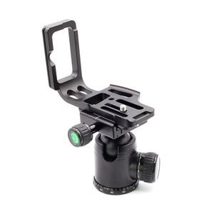Plaque de fixation rapide Nikon D800 D810 en aluminium en forme de L avec niveau à bulle pour trépied, pour appareil photo numérique, usage professionnel - Product Image 1