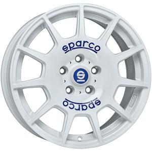 CERCHI en LEGA TERRA 7,5x17 5x114,3 ET 45 LETTERING BLANC BLEU - Product Image 1