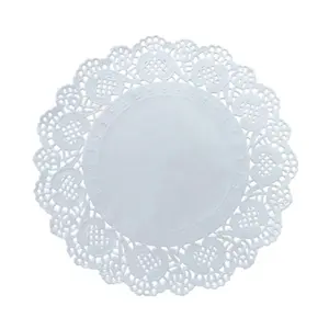 Hot Sale Paper Doilies Gold White Greaseproof Paper Round Paper Lace Table Doilies Wedding Decoration Cake Tools Tablecloth