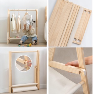Armoire de rangement moderne pour enfants en bois, petite armoire pour enfants, organisateur de rangement pour la chambre des enfants - Product Image 3