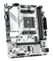 Carte mère JGINYUE B450M PLUS-W DDR4 M-ATX pour ordinateur de bureau, compatible avec les processeurs des séries AM4 1000, 2000, 3000, 4000, 5000