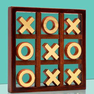 Vente en gros d'échecs en bois personnalisés Tic Tac Toe XO Jeu de société en bois Jeux familiaux Jeu classique Décoration intérieure - Product Image 4