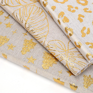 Ensemble de carnets en lin à motifs dorés en promotion, avec motifs léopard, tropical et étoiles, pour les notes quotidiennes et l'utilisation au bureau - Product Image 3