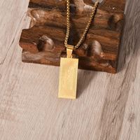 Collier Vintage en Acier Inoxydable Plaqué Or 18K, Pendentif à Thème Riche, Vêtements de Rue Hip Hop, Accessoires Cadeaux pour Hommes et Femmes