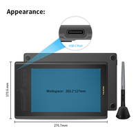 Huion H580X 8*5 Inci Desain Ramping dan Modis Tablet Gambar Digital Interaktif dengan Pena untuk Menulis dan Menggambar