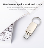 Unidad Flash USB 3.0/2.0 Tipo-C de Metal de Alta Velocidad, Nueva, de 16GB-128GB, con Logotipo Personalizado para Teléfonos Móviles