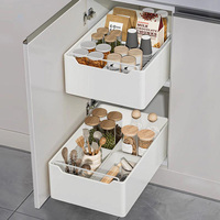 Boîte de rangement extensible coulissante sous l'évier cuisine ménage assaisonnement porte-bouteilles armoire plateau de rangement