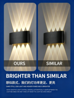 Lampu Dinding LED Aluminium Silinder Tahan Air untuk Taman Luar Ruangan dengan Pencahayaan Atas dan Bawah