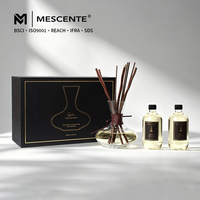 Huile de recharge pour diffuseur à bâtonnets Mescente 1000ml, marque privée, huile parfumée en vrac, vente en gros, parfum d'ambiance personnalisé avec certification IFRA