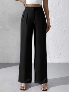 2024 di alta qualità nuovi <span class=keywords><strong>pantaloni</strong></span> eleganti Casual tinta unita <span class=keywords><strong>pantaloni</strong></span> larghi di fascia alta formale <span class=keywords><strong>pantaloni</strong></span> da donna - Product Image 6