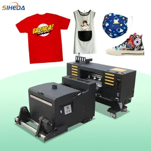 Siheda Hot Selling TX600 Printhead Digital Direct Print to Film DTF Printer with Powder Shaker Set