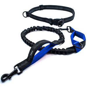 Tali Anjing Bebas Genggam Kustom Tali Anjing Berjalan dan Sabuk Latihan dengan Saku Tali Bungee Penyerap Goncangan dan Pemegang Botol Air - Product Image 3