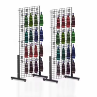 Présentoir de Magasin de Perruques en Métal Robuste Moderne Personnalisé à Simple Face, Étagères d'Affichage pour Extensions de Cheveux 4/8 Niveaux, Finition Poudrée