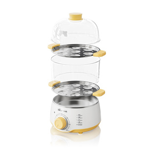 Cuiseur à œufs Bear ZDQ-C14F3, double couche, arrêt automatique, machine à petit-déjeuner multifonctionnelle pour dortoirs, mini - Product Image 5