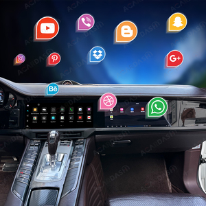 Double écran 12.3 "Android <span class=keywords><strong>Auto</strong></span> Carplay autoradio vidéo Gps pour Porsche Panamera 2010-2016 Head Unit Retrofit Display Screen - Product Image 1