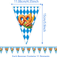 Nouveau produit transfrontalier : Guirlandes décoratives en papier pour l'Oktoberfest, drapeaux de fête de la bière, ornements de bannière pour le festival de la bière