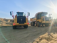 Camion benne minier tout-terrain Minle 6x6 robuste avec moteur, pompe, freinage humide haute efficacité et essieu, capacité 35000 kg pour la construction