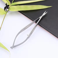 Ciseaux droits pour peaux mortes, couteau tranchant, outils de précision en acier inoxydable, ciseaux à fibres personnalisées pour sourcils et cils