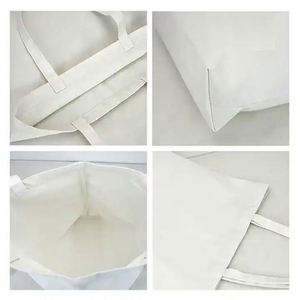 Sac fourre-tout en toile de coton carré imprimé sur mesure avec logo unique, taille d'emballage - Product Image 4